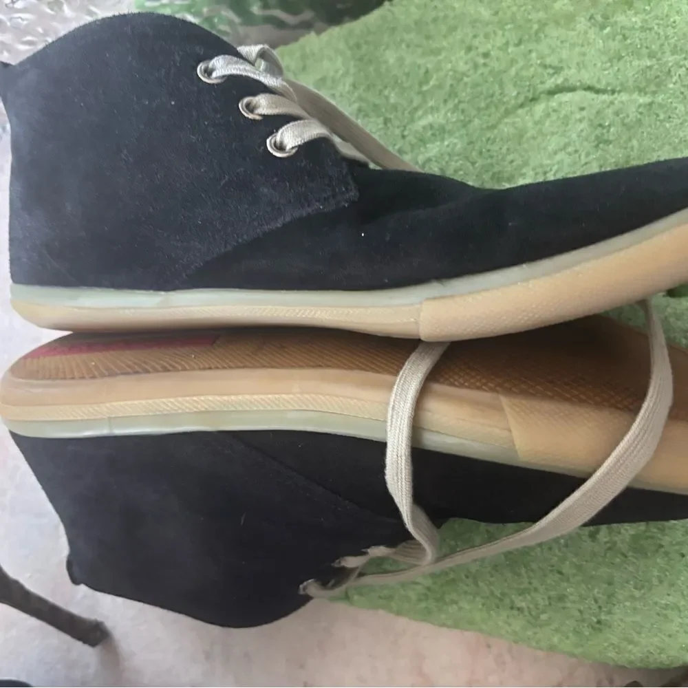 PRADA Suede Sneakers DARK loafer ankle boots wallabees LEATHER lace SHOES y2k